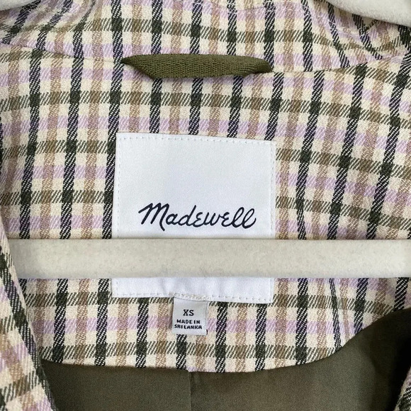 MADEWELL Dorset Blazer in Albermarle Plaid Preppy Academia Size XS Autumn Fall - Picture 6 of 11